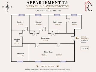  Appartement à vendre 5 pièces 112 m²