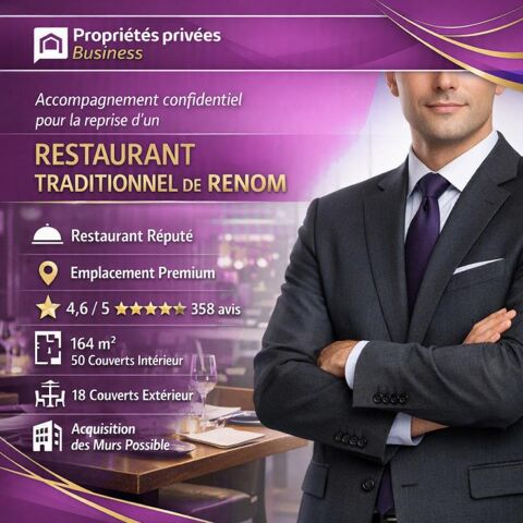GRENOBLE -  Restaurant , Emplacement N&deg;1 , Excellente r&eacute;putation , Acquisition des murs possible 99000 38000 Grenoble
