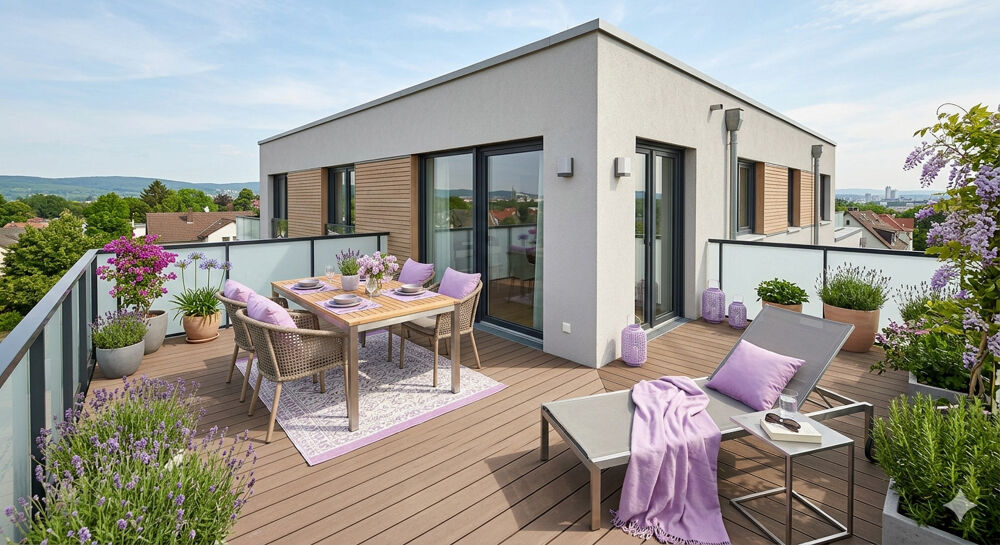 - T5 DUPLEX au DERNIER ETAGE, CENTRE VILLE avec BALCONS, PARKING, PROCHE TRANSPORTS -