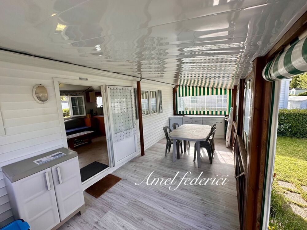 ? Mobil-home  35 m² sur parcelle arborée dans PRL 3? avec piscine  Plage à 5 min à pied !