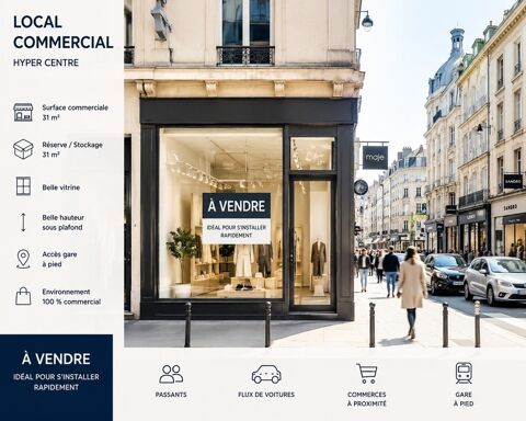 Local/bureau &agrave; vendre VILLEFRANCHE SUR SAONE (69)-&Agrave; VENDRE – MURS COMMERCIAUX LIBRES EN HYPER-CENTRE 99000 69400 Villefranche sur saone