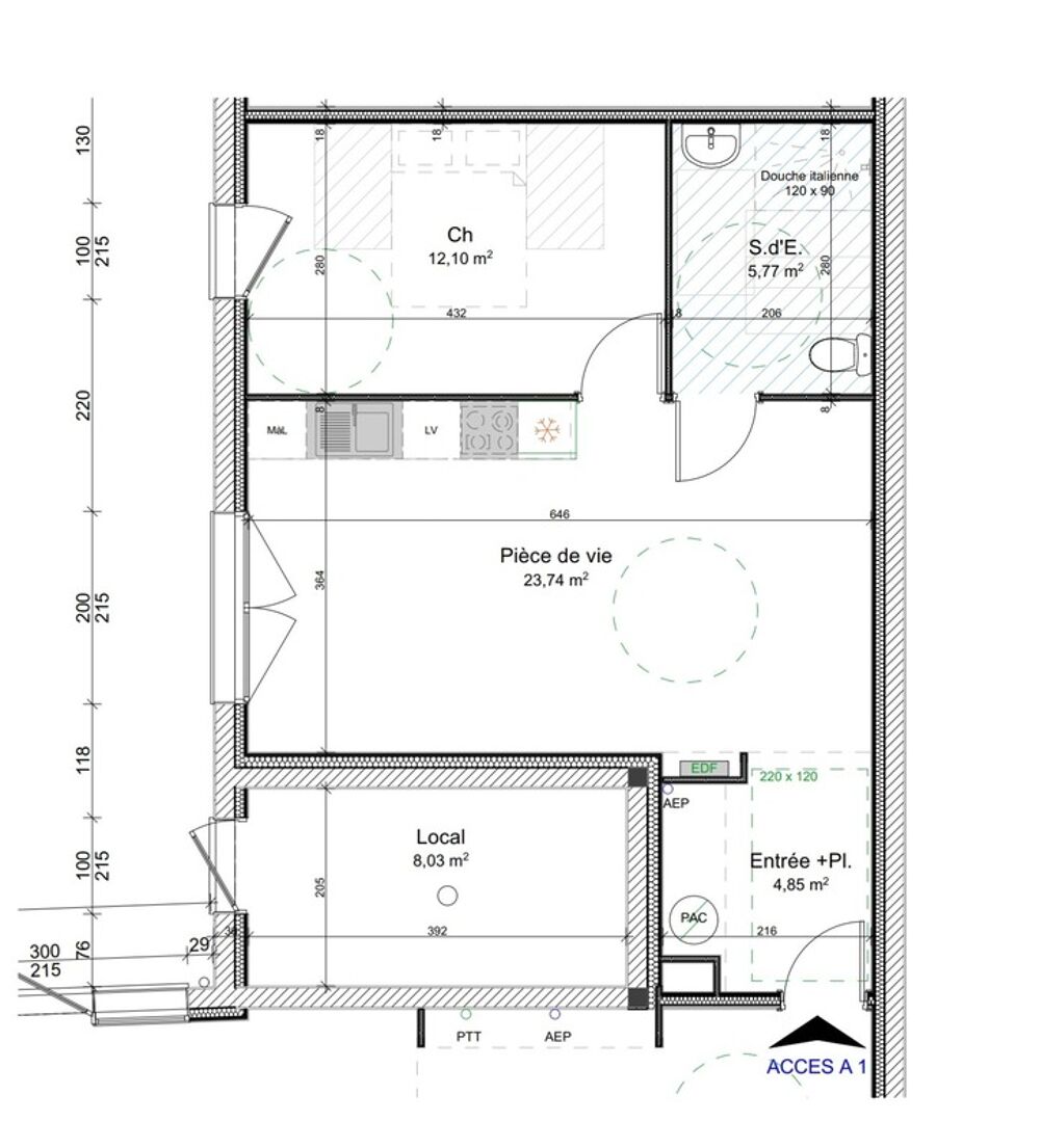 Appartement T2 récent avec terrasse  Hyper centre Redon  Résidence sécurisée