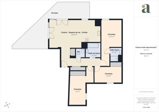  Appartement à vendre 4 pièces 90 m²