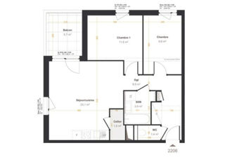  Appartement � vendre 3 pi�ces 65 m�