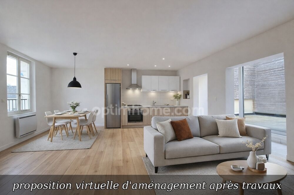Maison de ville de plus de 100 m², 4 pièces, 3 chambres et grande terrasse