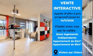 Vente Maison Chalet avec vue sur la vallée – Deux logements indépendants Viviers sur chiers