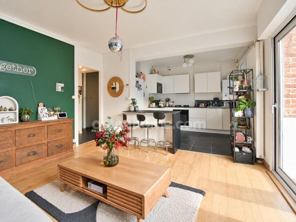 Vente Appartement T2 rénové 58 m², petite copro, terrasse au calme & garage privatif - MARCQ EN BAROEUL Marcq en baroeul