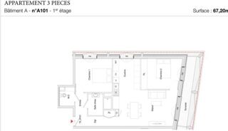  Appartement à vendre 3 pièces 67 m²