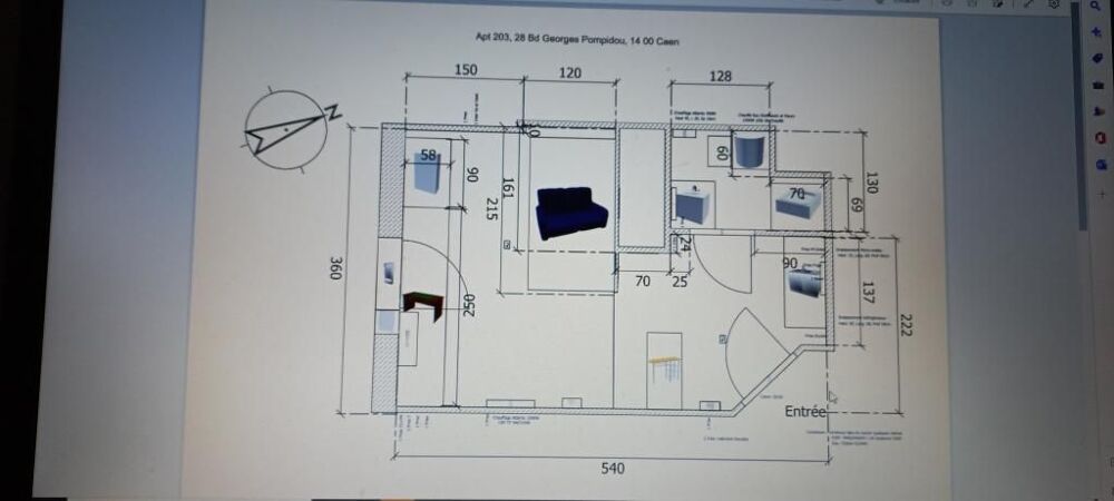 Location Appartement Studio de 17m2 à louer sur Caen Caen