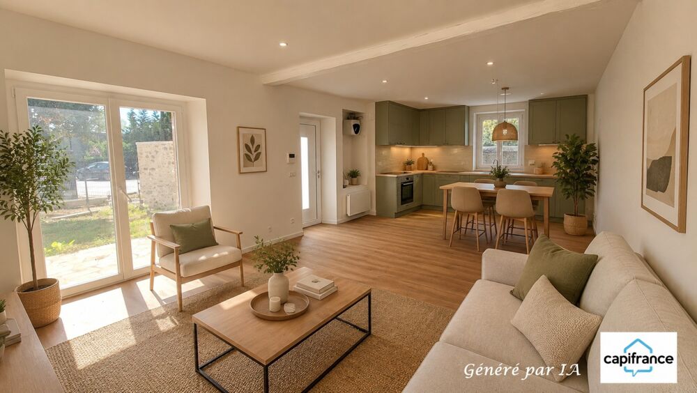 Maison de ville rénovée à vendre, 4 pièces, jardin - SAINT VRAIN