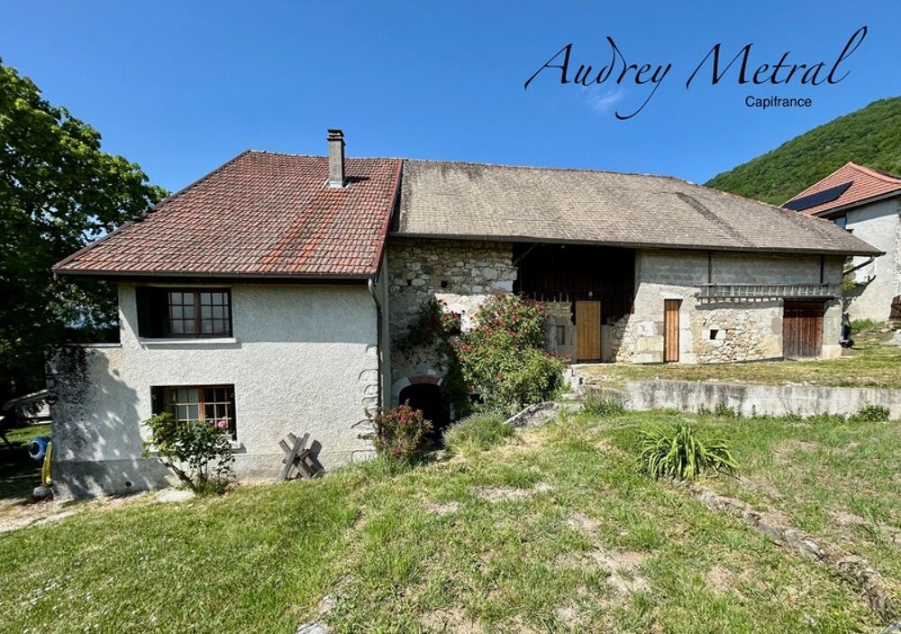 Maison individuelle à vendre à Ruffieux + Grange 200 m² + terrain + vue dégagée à 1h de Genève, 45 min d'Annecy et 30 min d'Aix-