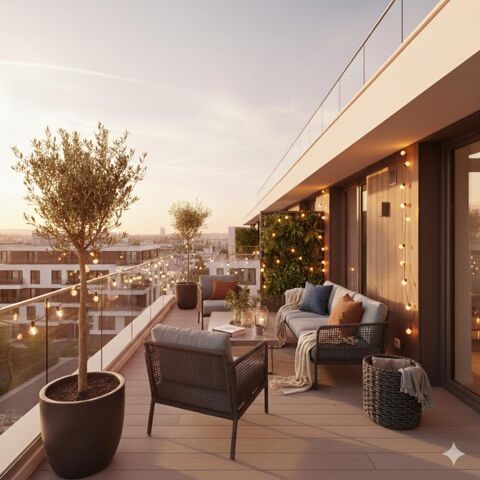   5 PI�CES DUPLEX AVEC TERRASSE DANS UNE BELLE R�SIDENCE VERDOYANTE + 2 PARKING Appartement - 5 pi�ce(s) - 91 m�