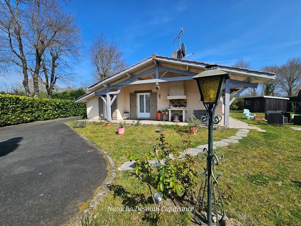 Maison type landaise de plain-pied  102.37 m²  Terrain 1351 m² avec piscine, Le Barp