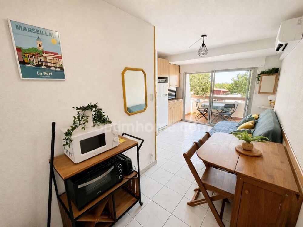 T2 rénové de 24 m² avec terrasse, climatisation et accès plage à Marseillan-Plage (34)