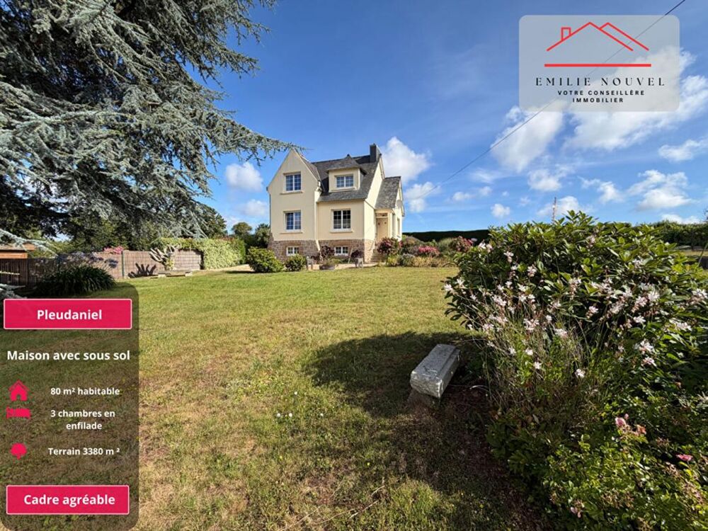 Vente Maison Maison familiale 5 pièces , Sous-sol complet , 80 m² , Terrain de 3 380 m² ,Pleudaniel Pleudaniel