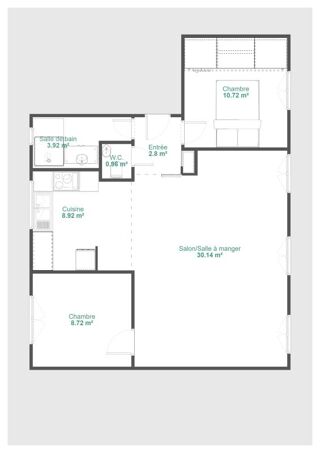  Appartement � vendre 3 pi�ces 66 m�