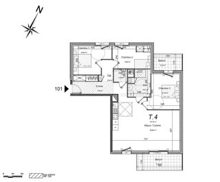  Appartement à vendre 4 pièces 90 m²