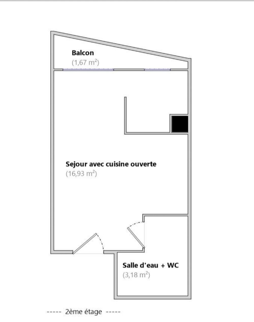 Studio rénové avec balcon, parking et cave  Hyper centre de Chelles (77)