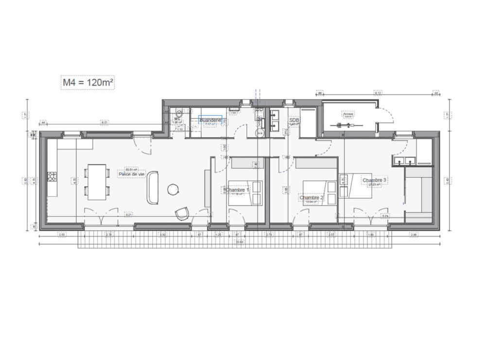 Maison bois contemporaine à vendre 5 pièces , 120 m²BLETTERANS (39)