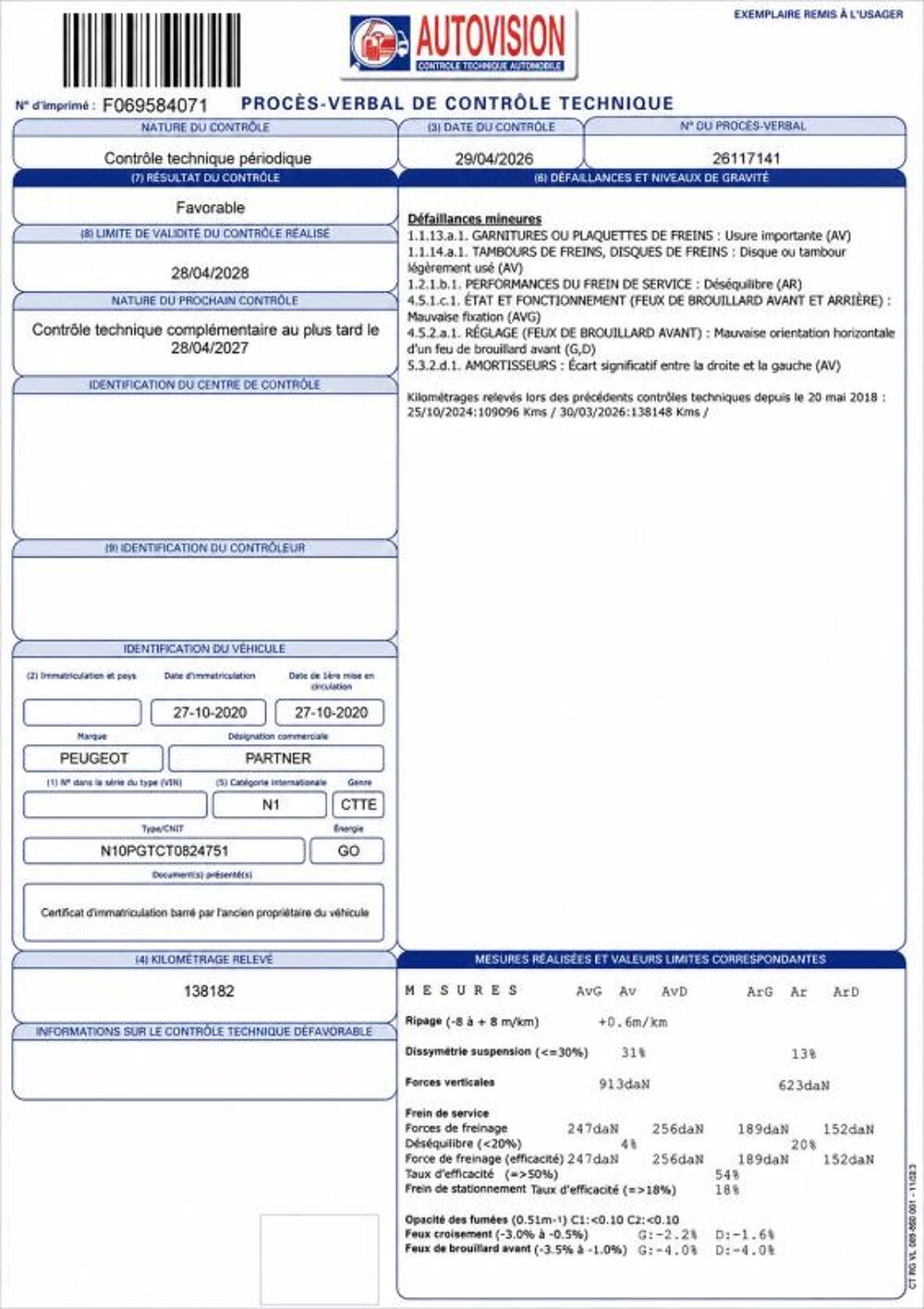 Partner 1&deg; Main / 1.5L B HDI 100cv Pack Premium GRIP/RADAR/CLIM/REGU 2021 occasion 60430 Abbecourt