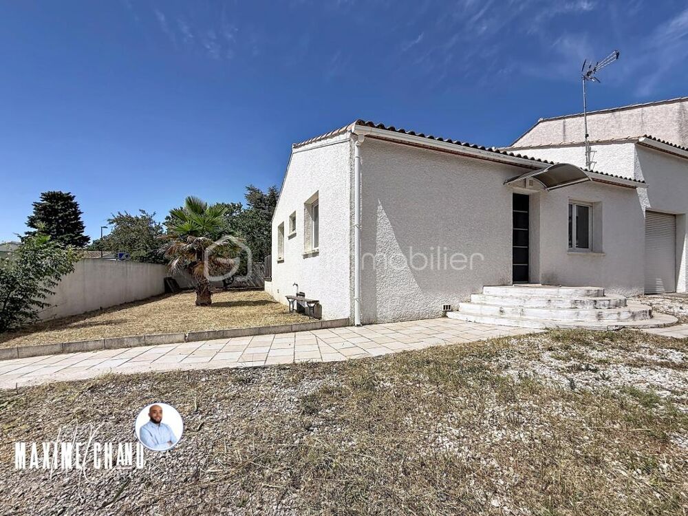 Maison de plain-pied  93 m²  Jardin de 560 m² piscinable  Cournonsec