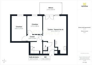  Appartement à vendre 3 pièces 57 m²
