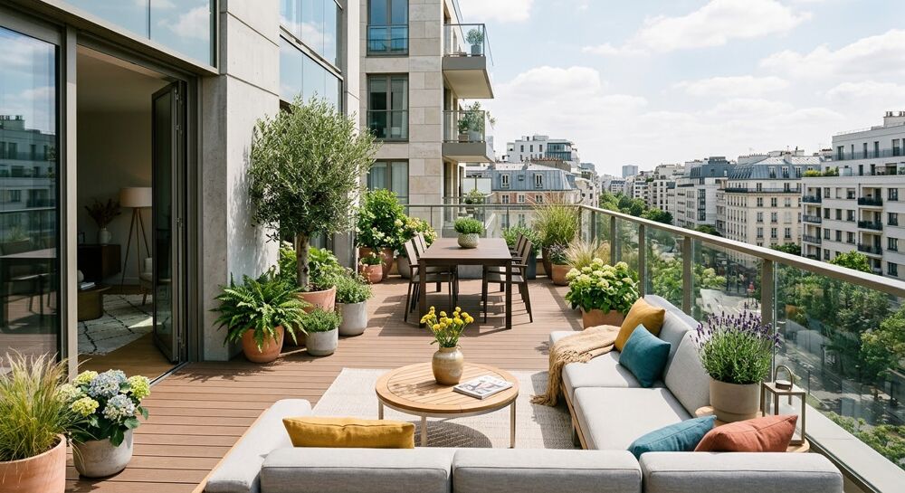 Vente Appartement - GRAND T4 EN DUPLEX en ETAGE ELEVÉ avec TERRASSE orienté PLEIN OUEST avec CAVE, PROCHE MÉTRO 14 - Paris 17
