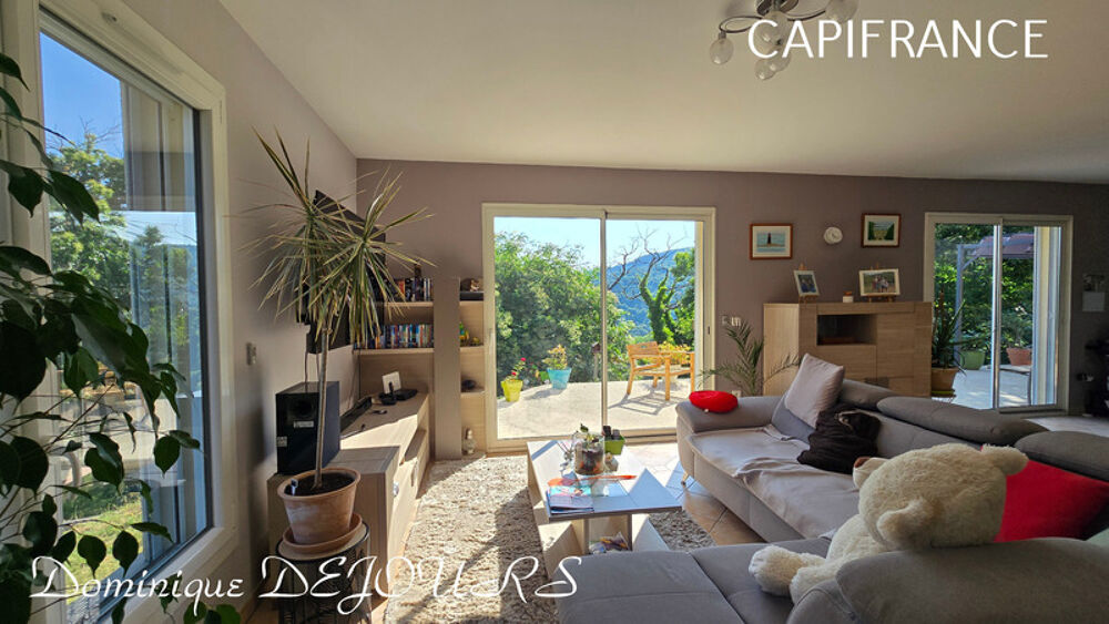 En Ardèche, à Issamoulenc - Maison de plain-pied avec vue dégagée sur la nature luxuriante - grand séjour - 4 chambres