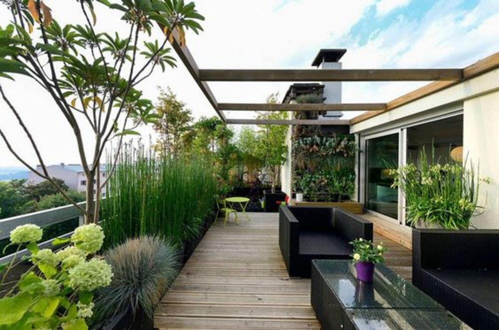 Appartement T4 en attique  Écrin de verdure aux portes de Genève - Résidence de standing
