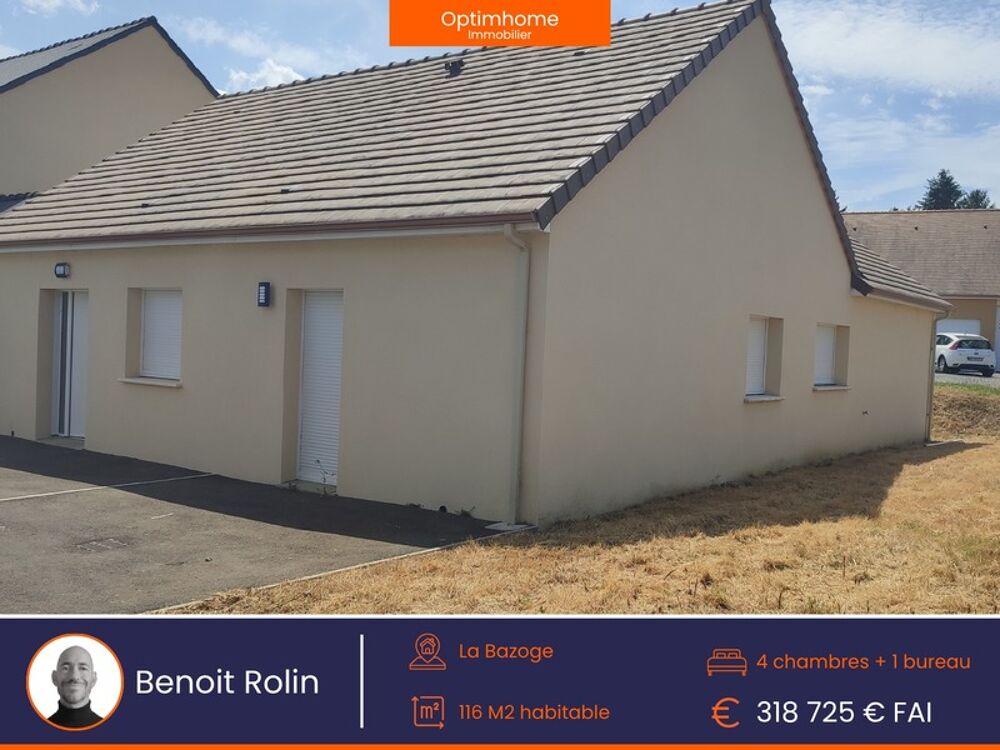 Maison à vendre 6 pièces LA BAZOGE (72)