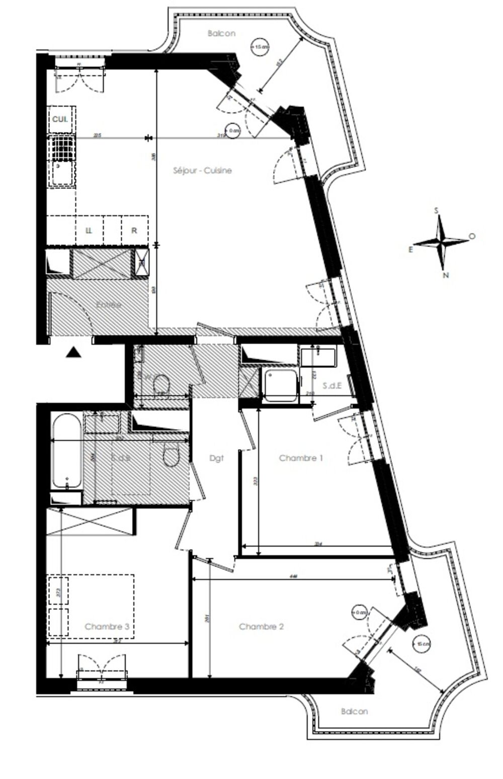 Vente Appartement appartement neuf type T4 à vendre PANTIN (93), surface hab 78,03 m2 + 2 balcons 10,65 m2 Pantin