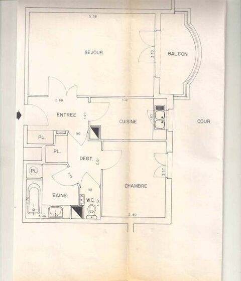  Appartement � louer 2 pi�ces 51 m�