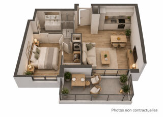  Appartement à vendre 2 pièces 45 m²