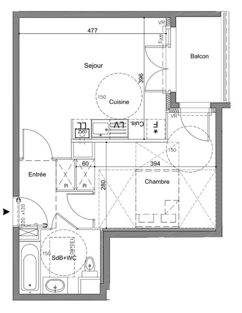 Location Appartement Appartement de 44m2 à louer sur Ferrières-en-Brie Ferrieres en brie