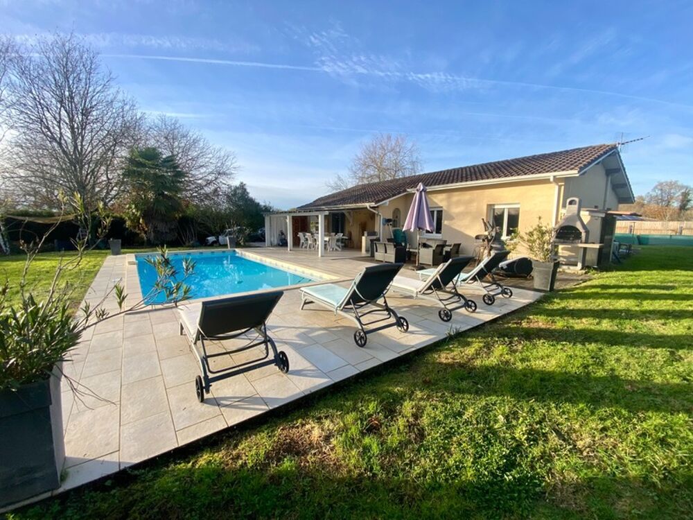 Maison d'architecte T5 (DPE C/A) de 5 pièces à BASCONS (40) avec piscine, au calme et de très belles prestations