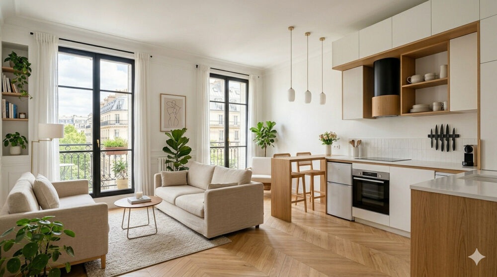 Vente Appartement PUTEAUX CENTRE – Élégant 4 pièces avec balcon, loggia et parking Puteaux