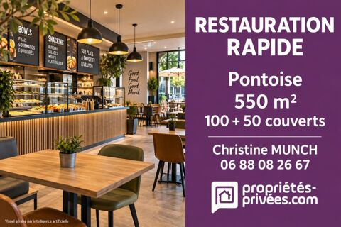 PONTOISE - 550 M&sup2; - RESTAURATION RAPIDE , SNACK, SANDWICHERIE RESTAURATION BOULANGERE 389000 95300 Pontoise