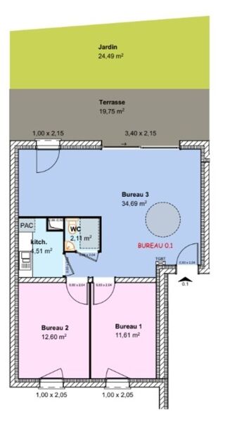  Appartement � vendre 2 pi�ces 65 m�