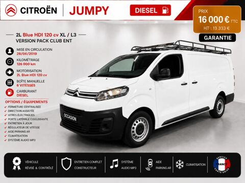 Citro&euml;n Jumpy IV 1&deg; 13.333HT Main 2.0 Blue Hdi 120cv Long ( XL / L3 ) Pack 2019 occasion Abbecourt 60430