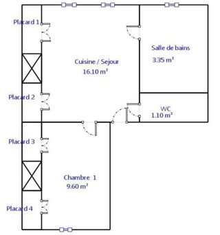  Appartement � louer 2 pi�ces 31 m�