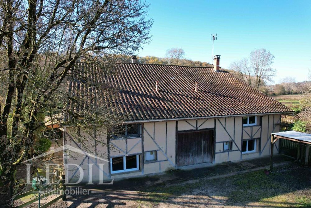 Vente Maison Deux maisons adjacentes avec garage, lac sur 3ha au bord du Dropt Eymet