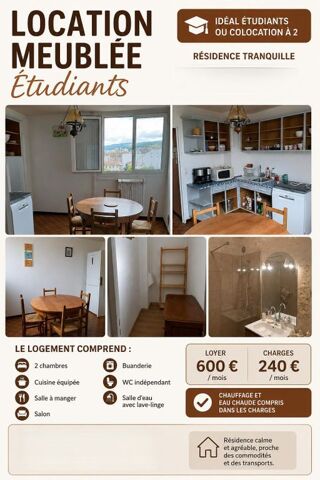  Appartement à louer 4 pièces 72 m²
