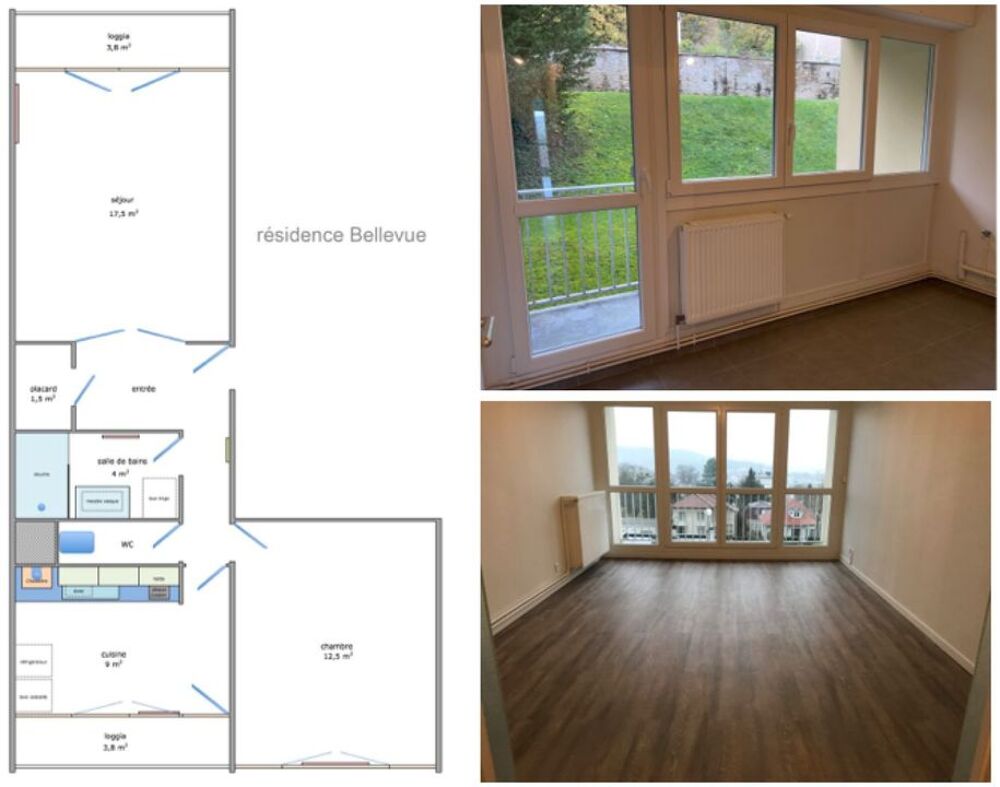 Appartement de 53m2 à louer sur Nancy