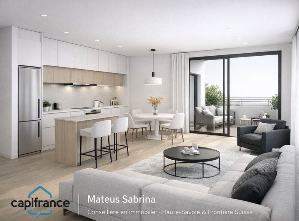 À VENDRE  T3 NEUF DE 68,70 m² EN REZ DE JARDIN AVEC TERRASSE  THONON-LES-BAINS