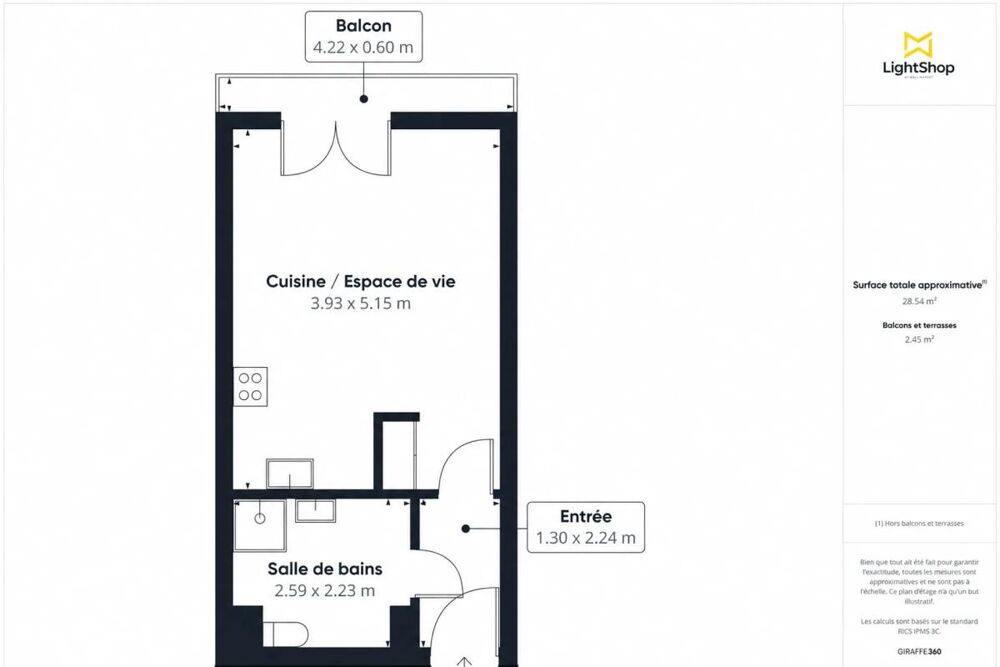 Studio avec balcon et parking  Choisy-le-Roi