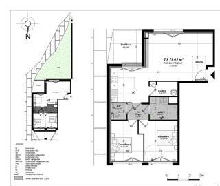  Appartement à vendre 3 pièces 73 m²