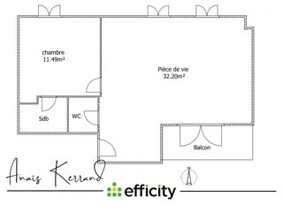  Appartement  vendre 2 pices 48 m