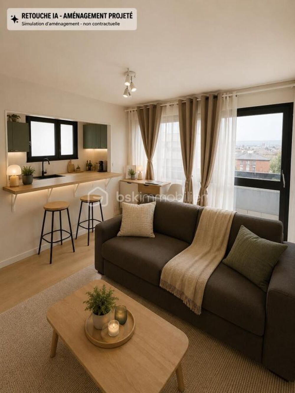 Appartement 2 pièces avec parking en sous-sol et cave  Franconville
