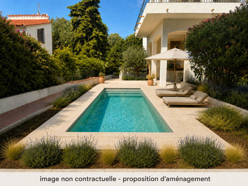 Villa méditerranéenne à vendre 7 pièces, 215 m² CANET EN ROUSSILLON (66) avec potentiel 2 logements, terrasses, jardin et garage