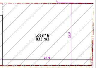  Terrain à vendre 833 m²